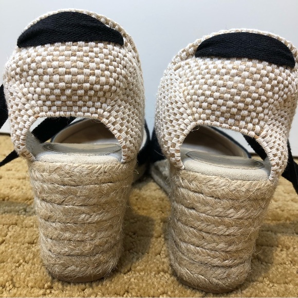 BODEN EXCELLENT CONDITION CASSIE ESPADRILLE WEDGE BLACK SUEDE WOMENS 41 - Picture 7 of 11